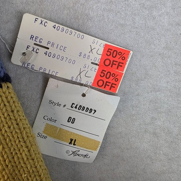 Knitted Sweater Vest XL Floral Embroidered Vintage Foxcroft Deadstock New - Picture 6 of 9